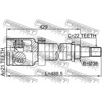 Шарнир приводного вала FEBEST 2111-FUSATRH