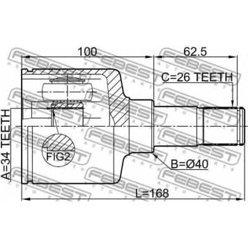 Шарнир приводного вала FEBEST 2111-GE30MTLH-1