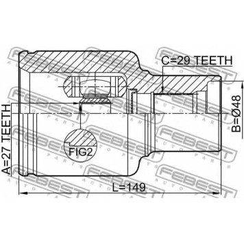 Шарнир приводного вала FEBEST 2111-TKE4WDRH