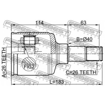 Шарнир приводного вала FEBEST 2111-TRCLH