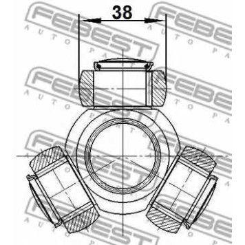 Муфта с шипами приводного вала FEBEST 2116-CA1R-1