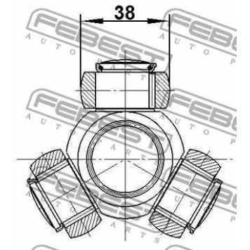 Муфта с шипами приводного вала FEBEST 2116-CA1R-3