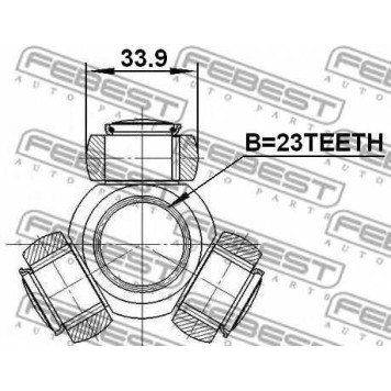 Муфта с шипами приводного вала FEBEST 2116-FOC20