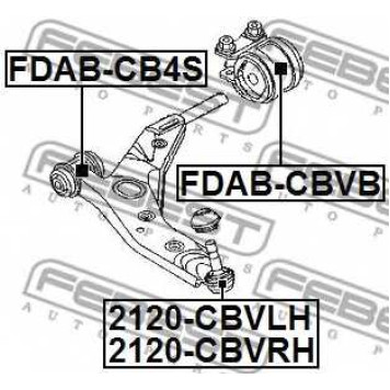 Несущий / направляющий шарнир FEBEST 2120-CBVRH