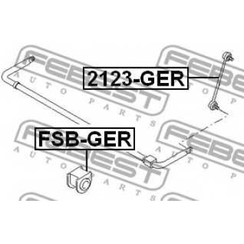 Тяга / стойка стабилизатора FEBEST 2123-GER-1