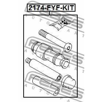 Направляющий болт корпуса скобы тормоза FEBEST 2174-FYF-KIT
