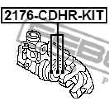 Поршень задн суппорта ремкопл FORD FOCUS CDH 2012-2014 <b>FEBEST 2176-CDHR-KIT</b>-1