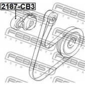 Натяжной ролик поликлинового ременя FEBEST 2187-CB3