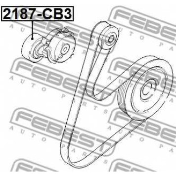 Натяжной ролик поликлинового ременя FEBEST 2187-CB3