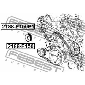 Паразитный / ведущий ролик поликлинового ременя FEBEST 2188-F150P1-3