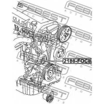 Паразитный / ведущий ролик поликлинового ременя FEBEST 2188-FOCII-1