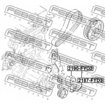 Натяжитель ремня FEBEST 2190-FYD3-1