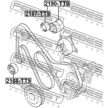 Натяжитель ремня FEBEST 2190-TT9-1