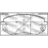 Колодки тормозные дисковые передний для HYUNDAI ix35(EL,ELH,LM), TUCSON(JM) / KIA CARENS(UN), SPORTAGE(JE#,KM#,SL) <b>FEBEST 2201-FQF</b>