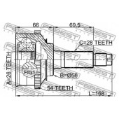 Шарнир приводного вала FEBEST 2210-016A54