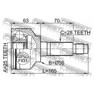 Шарнир приводного вала FEBEST 2210-SOR