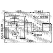 Шарнир приводного вала FEBEST 2211-BLLH