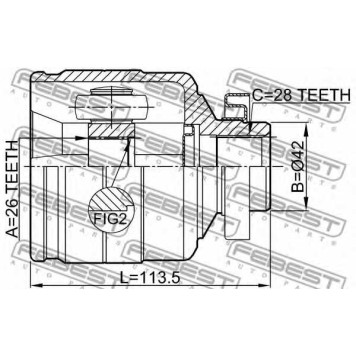 Шарнир приводного вала FEBEST 2211-BLRH