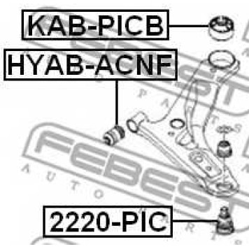 Несущий / направляющий шарнир FEBEST 2220-PIC-1