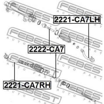 Наконечник поперечной рулевой тяги FEBEST 2221-CA7LH