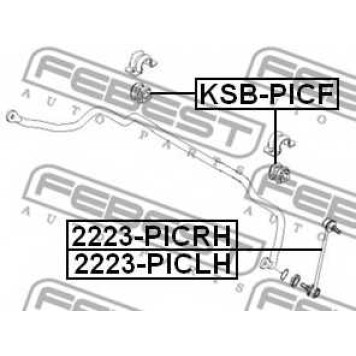 Тяга / стойка стабилизатора FEBEST 2223-PICRH-1