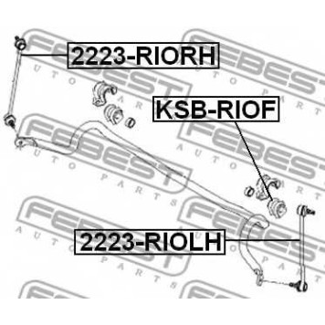 Тяга / стойка стабилизатора FEBEST 2223-RIORH