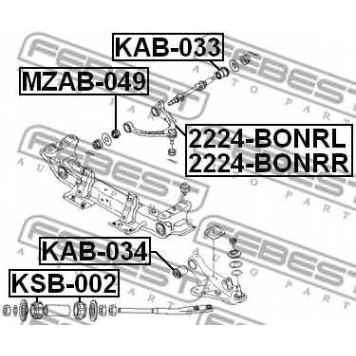 Рычаг независимой подвески колеса FEBEST 2224-BONRL