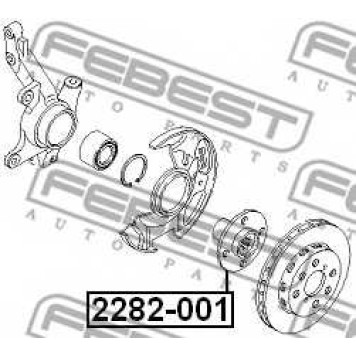 Ступица колеса FEBEST 2282-001-1