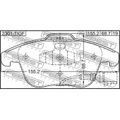 Колодки тормозные дисковые передний <b>FEBEST 2301-TIGF</b>