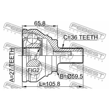 Шарнир приводного вала FEBEST 2310-031-2