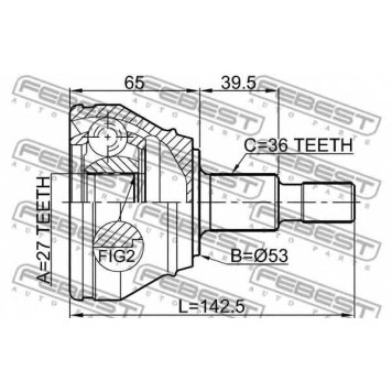 Шарнир приводного вала FEBEST 2310-033-1