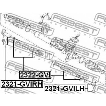 Наконечник поперечной рулевой тяги FEBEST 2321-GVILH
