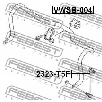 Тяга / стойка стабилизатора FEBEST 2323-T5F