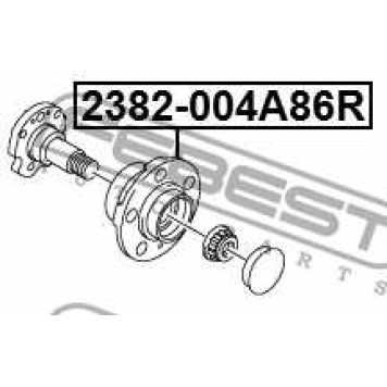 Ступица задняя в сборе SKODA FABIA III, RAPID, VW POLO SEDAN <b>FEBEST 2382-004A86R</b>-1