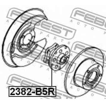 Ступица колеса FEBEST 2382-B5R-1