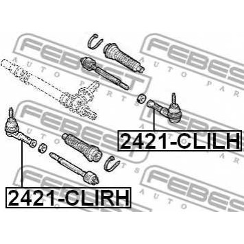 Наконечник поперечной рулевой тяги FEBEST 2421-CLIRH-1