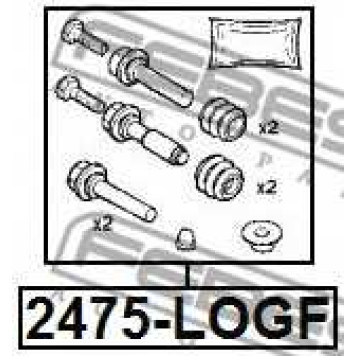 Ремкомплект тормозного суппорта FEBEST 2475-LOGF