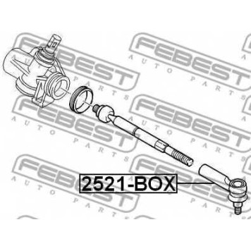Наконечник поперечной рулевой тяги FEBEST 2521-BOX