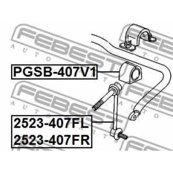 Тяга / стойка стабилизатора FEBEST 2523-407FR