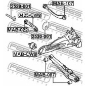 Чаша холостого хода, балка моста FEBEST 2530-001