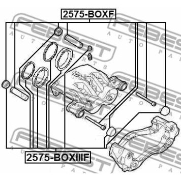 Ремкомплект тормозного суппорта FEBEST 2575-BOXIIIF-1