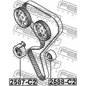 Натяжной ролик ременя ГРМ FEBEST 2587-C2