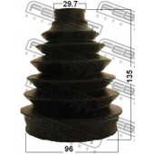 Пыльник приводного вала FEBEST 2717P-V70F