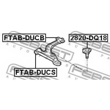 Несущий / направляющий шарнир FEBEST 2820-DQ18-1