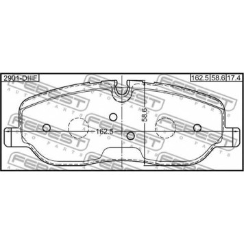 Колодки тормозные дисковые передний <b>FEBEST 2901-DIIIF</b>