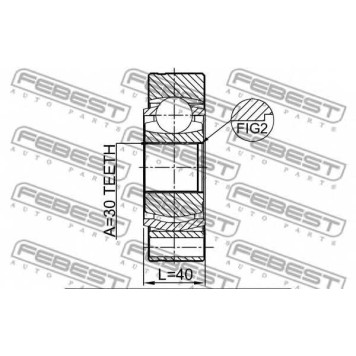 Шарнир приводного вала FEBEST 2911-RRIIIR-1