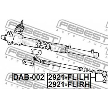 Наконечник поперечной рулевой тяги FEBEST 2921-FLIRH