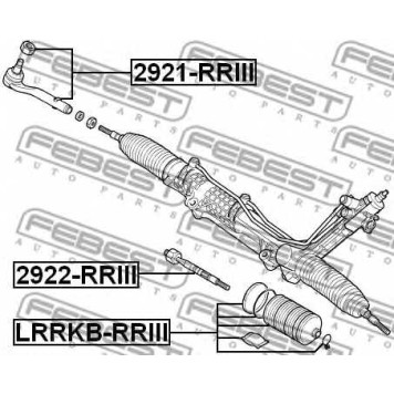 Наконечник поперечной рулевой тяги FEBEST 2921-RRIII