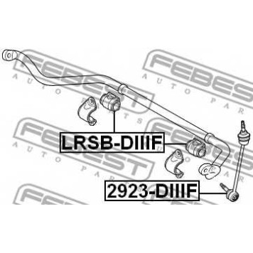 Тяга / стойка стабилизатора FEBEST 2923-DIIIF