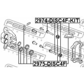 Ремкомплект суппорта тормозного переднего подходит для LAND ROVER DISCOVERY IV 2010-2016 <b>FEBEST 2975-DISC4F</b>